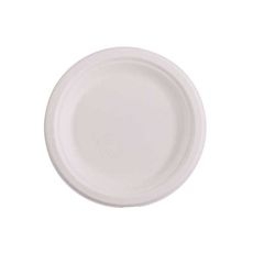 White Molded Fiber Plate, 6 inch
