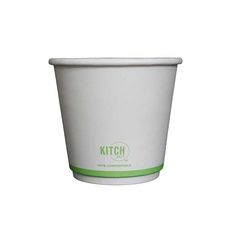 White Compostable Squat Smooth Insulated Hot Cup, 8 Ounce