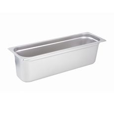 SPJL-6HL 25 Gauge 18/8 Stainless Steel Half Size Long Anti-Jam Steam Table Pan, 6 inch Deep