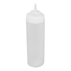 PSW-24 Plastic Clear Wide-Mouth Squeeze Bottle, 24 Ounce Capacity