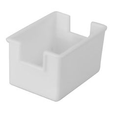 PPH-1W Plastic White Sugar Packet Holder, 3.5 x 2.5 x 2 inch