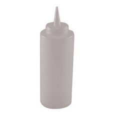 PSB-12C Plastic Clear Regular Squeeze Bottle, 12 Ounce Capacity