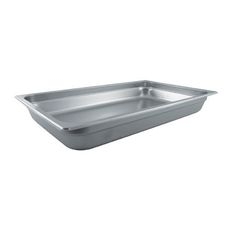 SPJL-102 25 Gauge 18/8 Stainless Steel Full Size Anti-Jam Steam Table Pan, 2.5 inch Deep