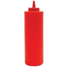PSB24R Plastic Red Regular Squeeze Bottle, 24 Ounce Capacity