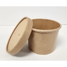 Kraft Combo Paper Food Container, 12 Ounce Capacity