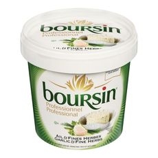 BOURSIN GARLIC & HERBS 1 Kg TUB X2