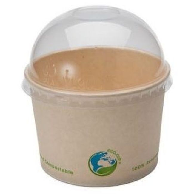 Kraft Paper PLA Lined Compostable Bamboo Fibre Soup Cup