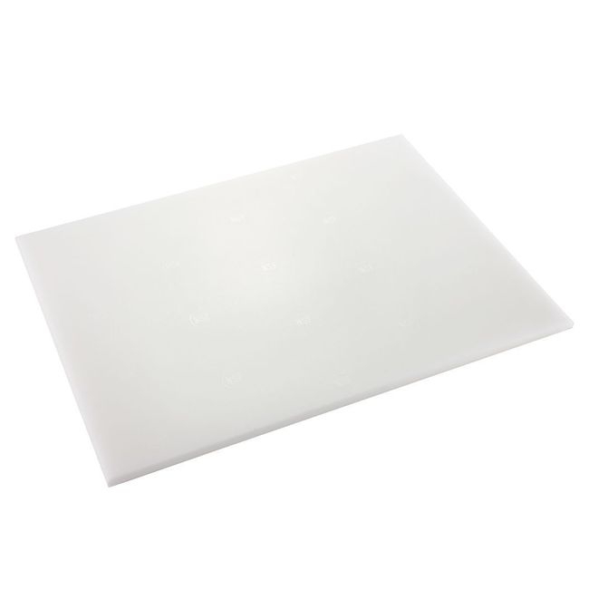Polyethylene Medium Density White Cutting Board, 12 x 18 x 0.5 inch