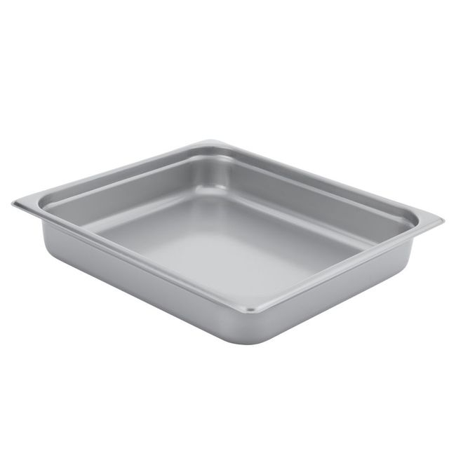 304 Stainless Steel 24 Gauge Medium Weight Anti Jamming Two Third Size Steam Table Pan
