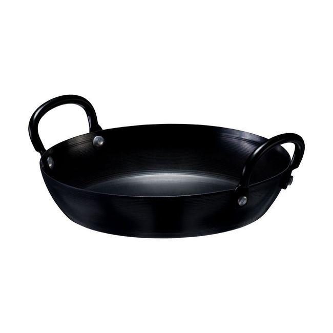 Thermalloy Black Carbon Steel Fry Pan with 2 Handles