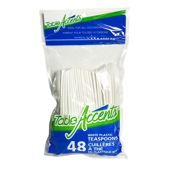 White Polypropylene Teaspoon