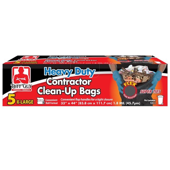 Heavy Duty Black Tear Resistant Contractor Bag