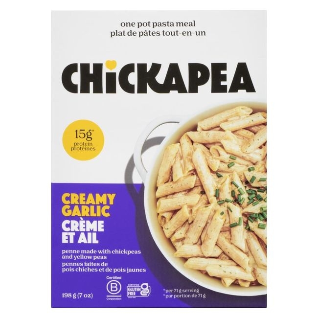 Creamy Garlic Chickapea One Pot Pasta Meal