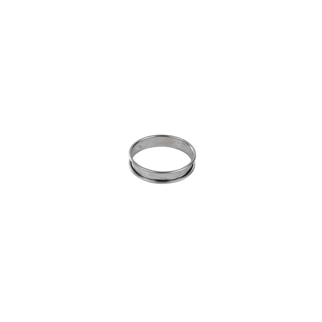 Stainless Steel Round Tart Ring with Rolled Edge