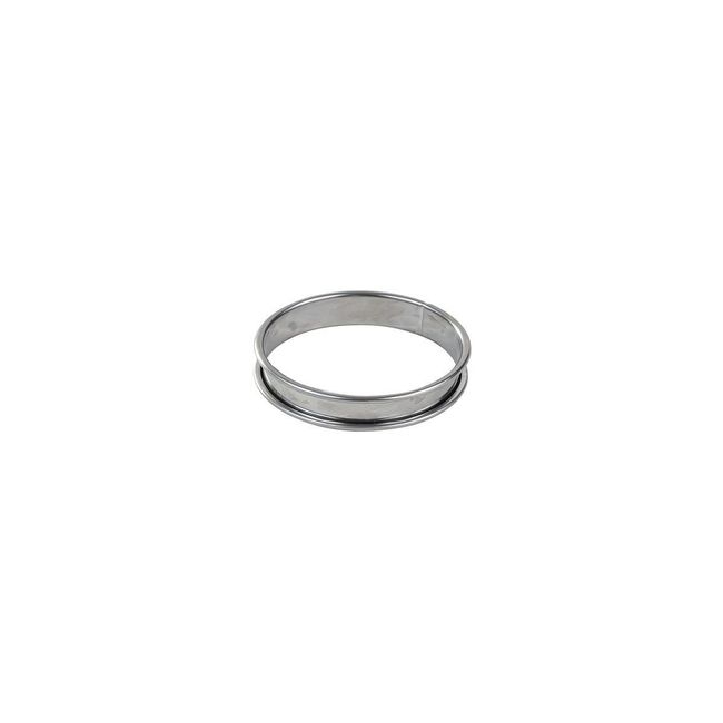 Stainless Steel Tart Ring with Rolled Edges