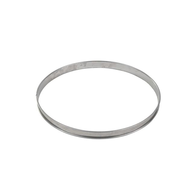Stainless Steel Tart Ring with Rolled Edges
