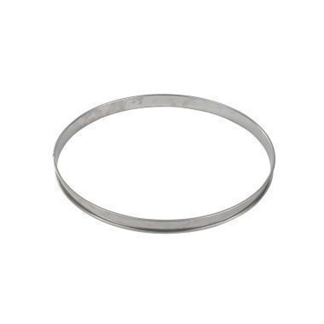 Stainless Steel Tart Ring with Rolled Edges