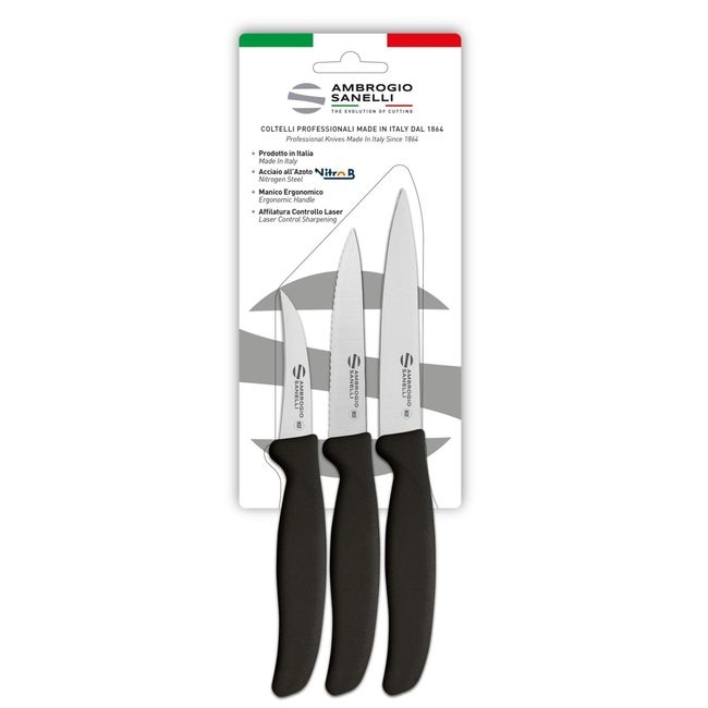 Supra 3-Piece Paring Knives - Blister Pack