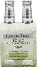 FEVER-TREE REFRESHINGLY LIGHT CUCUMBER  TONIC WATER  4X200ML