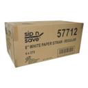 White Milkshake Paper Straw