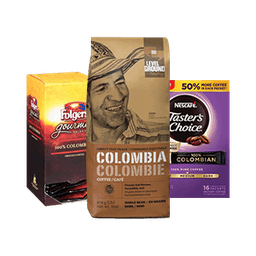 Contains 22 Colombian Coffee products