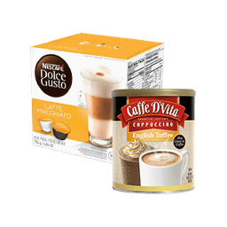 Contains 27 Lattes and Cappuccino products