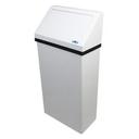 White Wall Mounted Waste Receptacle, 11 Gallon Capacity