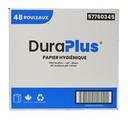 DuraPlus® Bathroom Tissue, 1-Ply, White, 1,000 Sheets/Roll, 48/Case, Made in Canada