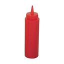 Polyethylene Red Squeeze Dispenser, 8 Ounce Capacity