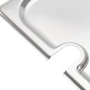 304 Stainless Steel Solid One Ninth Steam Table Pan Cover, 6.3 x 4.4 inch