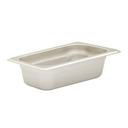 304 Stainless Steel 22 Gauge Heavy Weight Anti Jamming One Ninth Size Steam Table Pan, 2.5 inch Deep