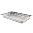 304 Stainless Steel Heavy Weight Anti Jamming Perforated Full Size Steam Table Pan, 2.5 inch Deep