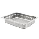 304 Stainless Steel 22 Gauge Half Size Perforated Steam Table Pan, 2.5 inch Deep