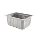 304 Stainless Steel 22 Gauge Half Size Perforated Steam Table Pan, 6 inch Deep