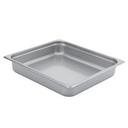 304 Stainless Steel 24 Gauge Medium Weight Anti Jamming Two Third Size Steam Table Pan, 2.5 inch Deep