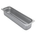 304 Stainless Steel 22 Gauge Half Size Heavy Weight Long Steam Table Pan, 4 inch Deep