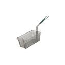 Rectangular Wire Fry Basket with Green Plastic Handle, 13 x 5.5 x 5.5 inch