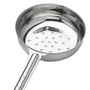 Stainless Steel One-Piece Perforated Portioner with Black Handle, 8 Ounce Capacity