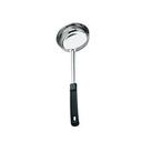 Stainless Steel One-Piece Solid Portioner with Black Handle, 4 Ounce Capacity