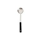 Stainless Steel One-Piece Perforated Portioner with Black Handle, 4 Ounce Capacity