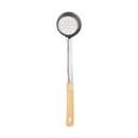 Stainless Steel One-Piece Perforated Portioner with Yellow Handle, 5 Ounce Capacity