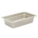 304 Stainless Steel 25 Gauge Anti Jamming One Fourth Size Steam Table Pan, 2.5 inch Deep