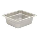 304 Stainless Steel 25 Gauge Anti Jamming One Sixth Size Steam Table Pan, 2.5 inch Deep