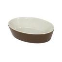 Stoneware Brown Oval Baker, 9 Ounce Capacity