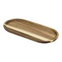 Oval Shape Acacia Wood Board, 16 x 8 inch