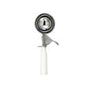 Stainless Steel Size 6 Standard Disher with White Handle, 4.86 Ounce Capacity