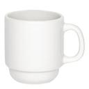 Palm Porcelain White Espresso Stacking Cup, 3.5 Ounce Capacity