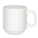 Palm Porcelain White Stacking Mug, 11.5 Ounce Capacity