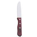 Stainless Steel Rounded Blade Pakkawood Handle Steak Knife, 10 inch