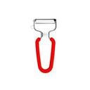 Dual Serrated Blade Y Peeler with Red Handle, 4.8 x 2.2 x 0.4 inch